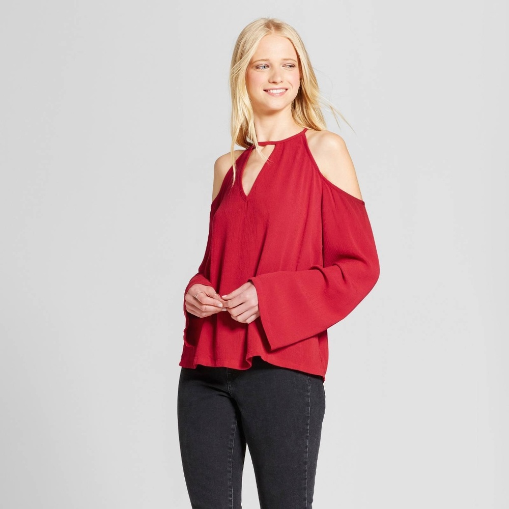 Women's Gauze Keyhole Off the Shoulder - Mossimo